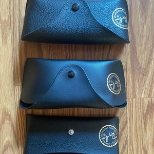3 Black Rayban cases never used